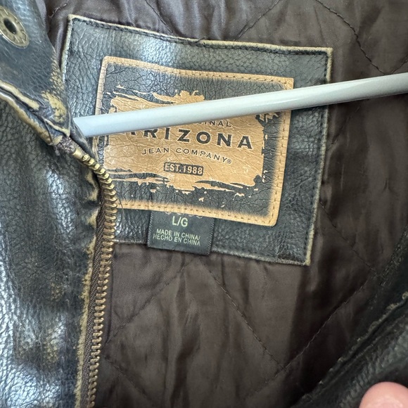 Arizona Jean Company Men's Dark Brown Jacket with Tan Stripes - Picture 3 of 3